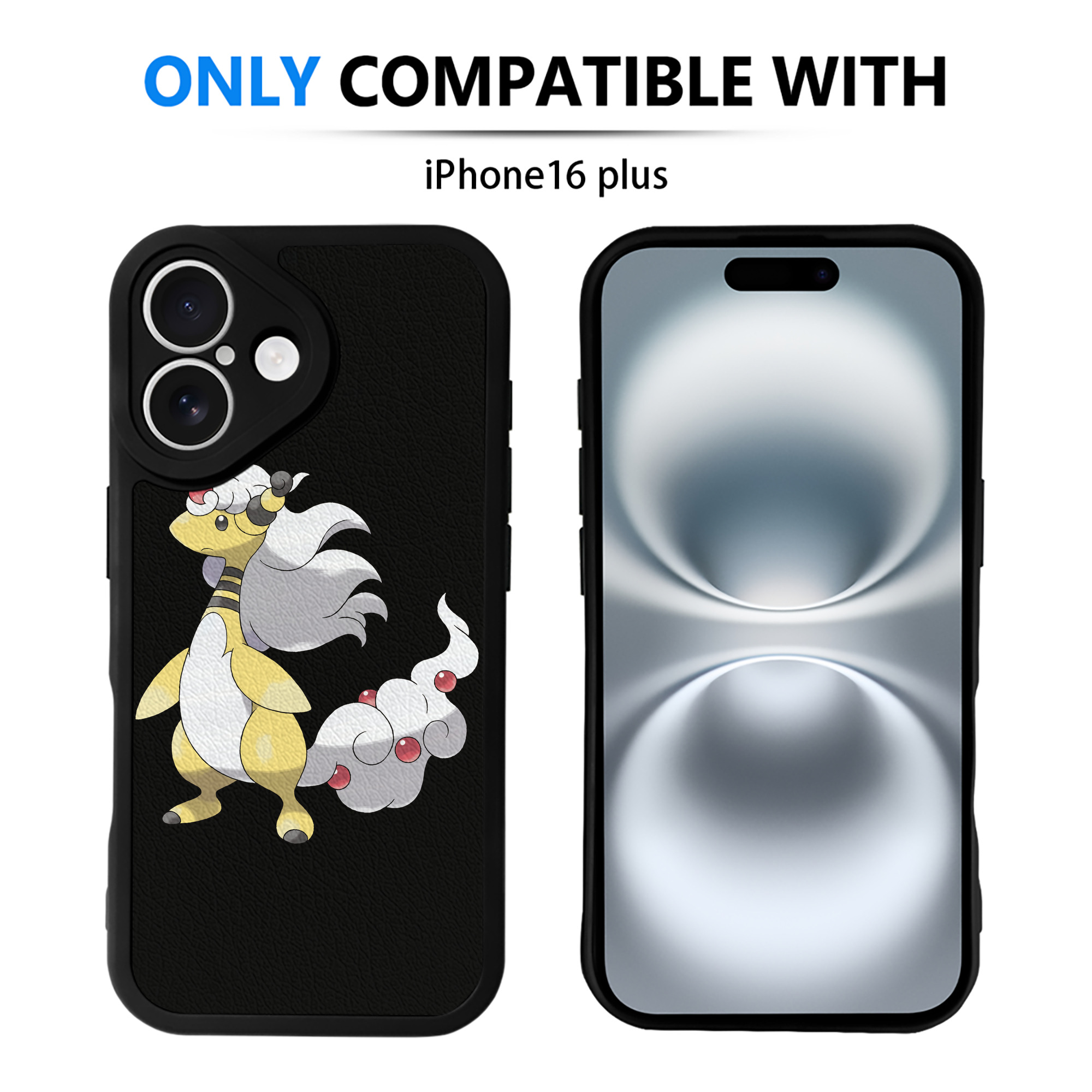（画像用） ポケットモンスター Pokémon 【iPhone 16シリーズ対応】シリコンスマホケース（レザー調） 材質：シリコン